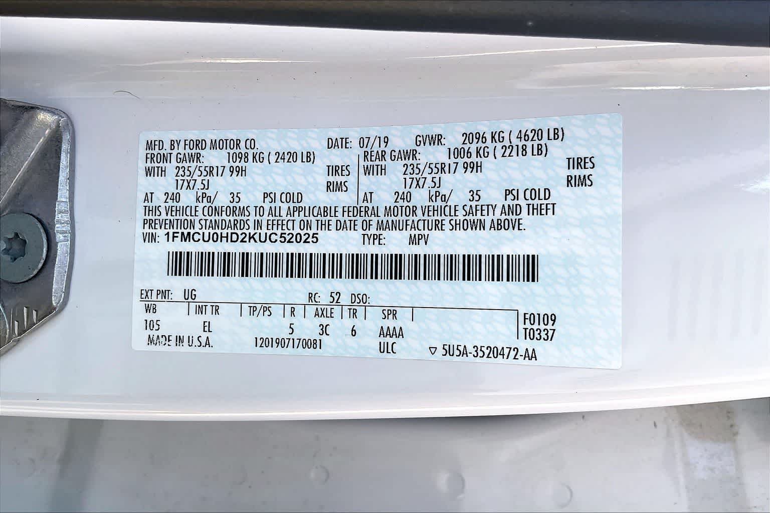 Thumbnail: 2019 Ford Escape - 20