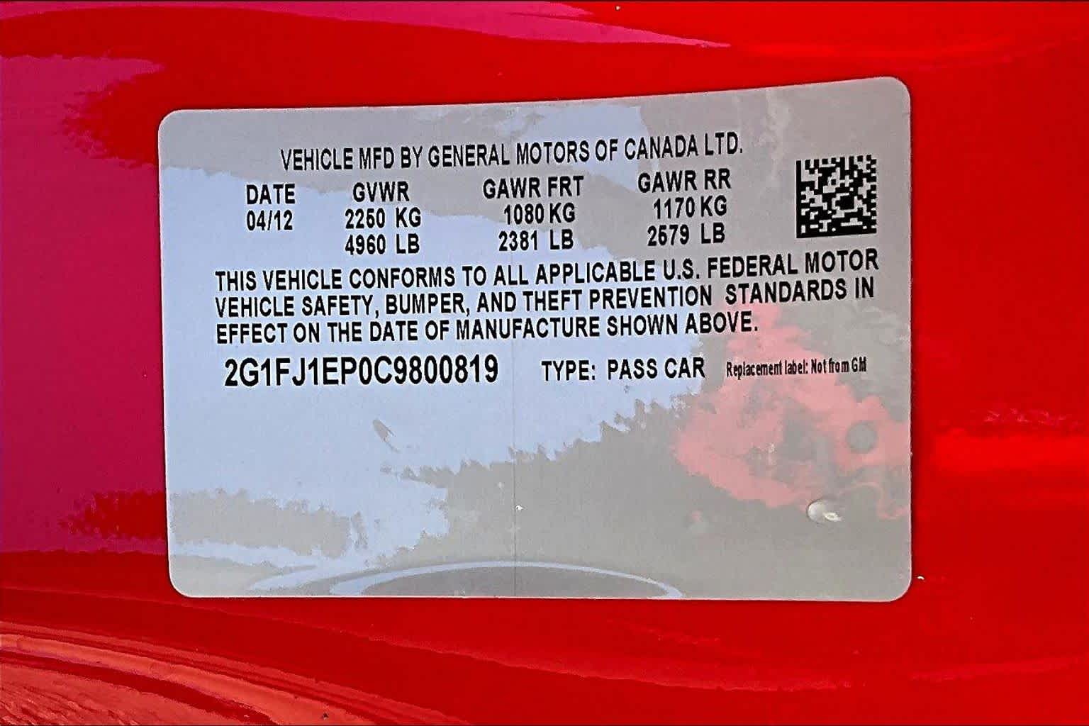 Thumbnail: 2012 Chevrolet Camaro - 32