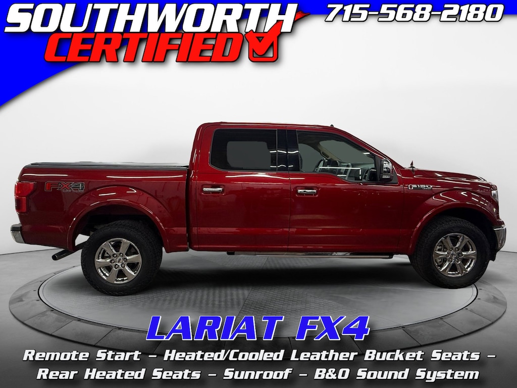 Used 2019 Ford F-150 Lariat 4WD SuperCrew 5.5 Box Truck SuperCrew Cab