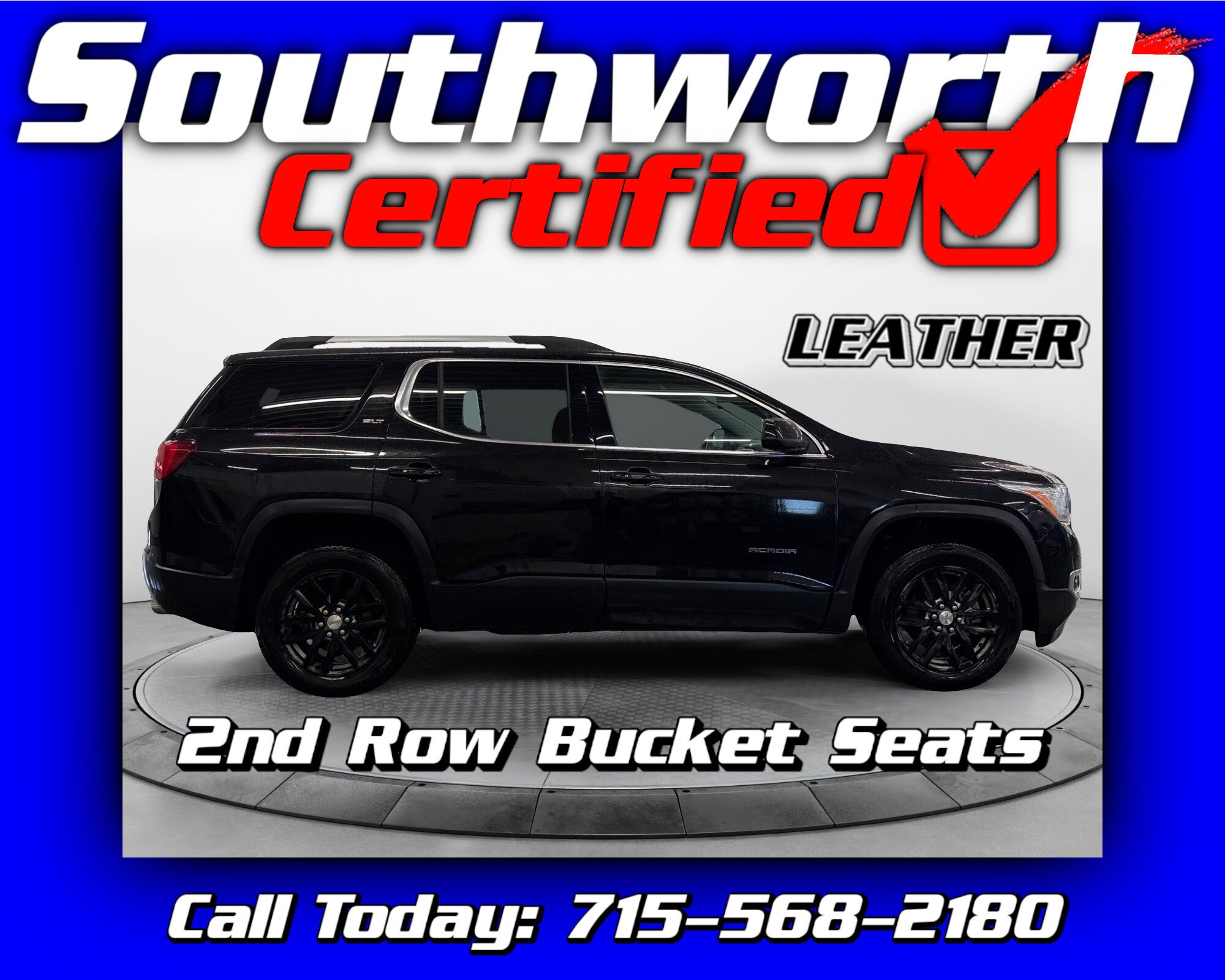Black (Ebony Twilight Metallic) 2018 GMC Acadia SLT-1 AWD SUV / Crossover Four-Wheel Drive Automatic