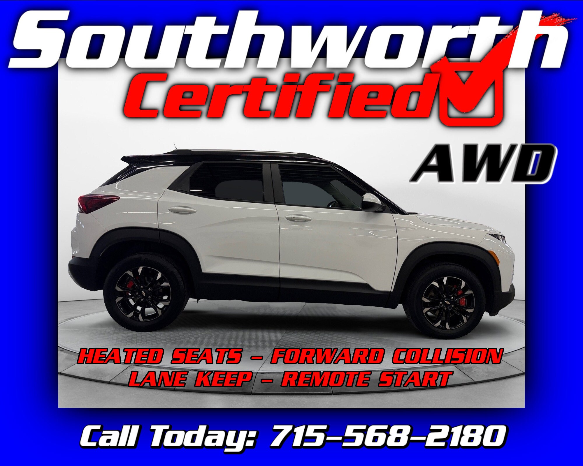 Summit White 2023 Chevrolet Trailblazer LT AWD SUV / Crossover Four-Wheel Drive Automatic