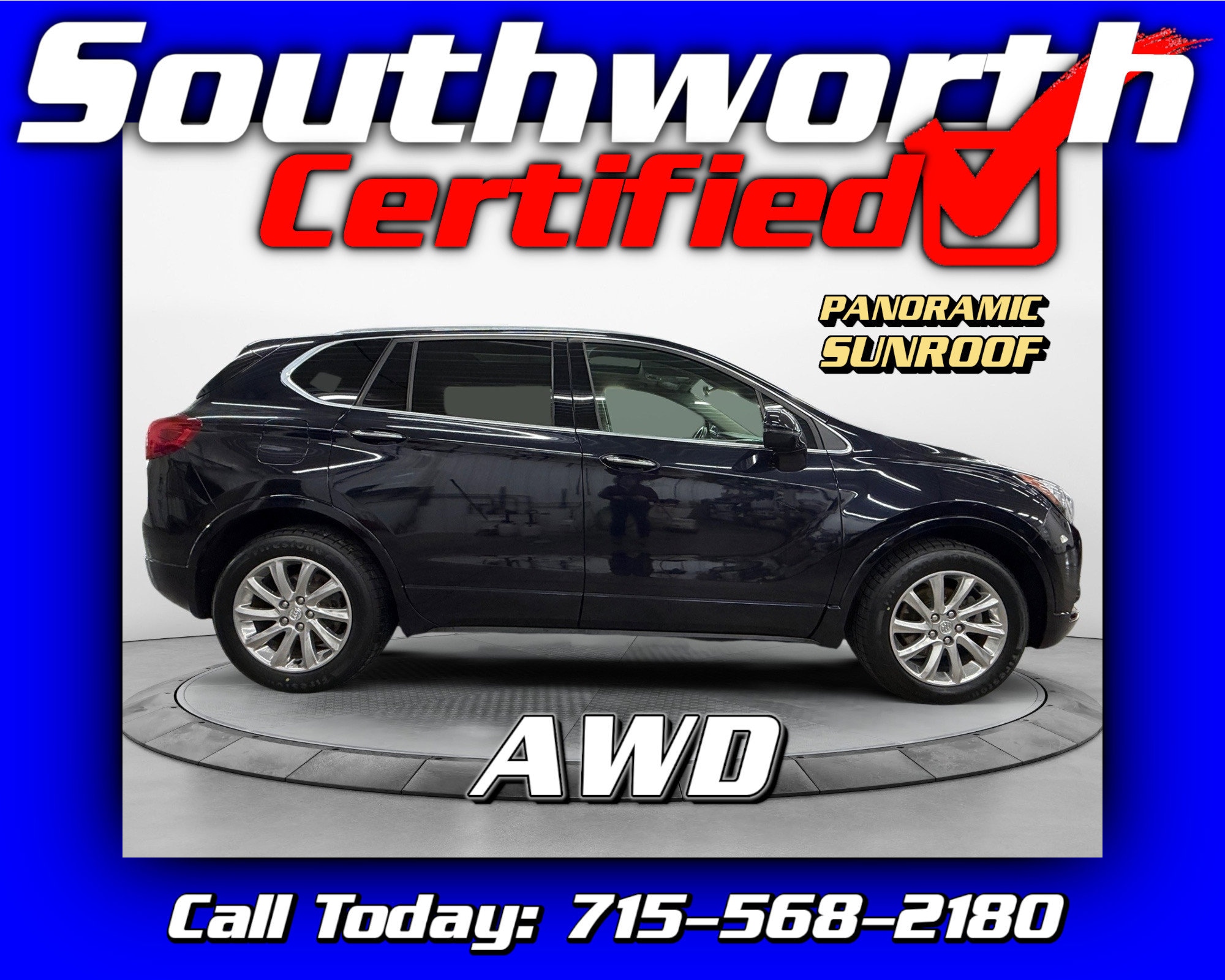 Dark Moon Blue Metallic 2020 Buick Envision Essence AWD SUV / Crossover All-Wheel Drive Automatic