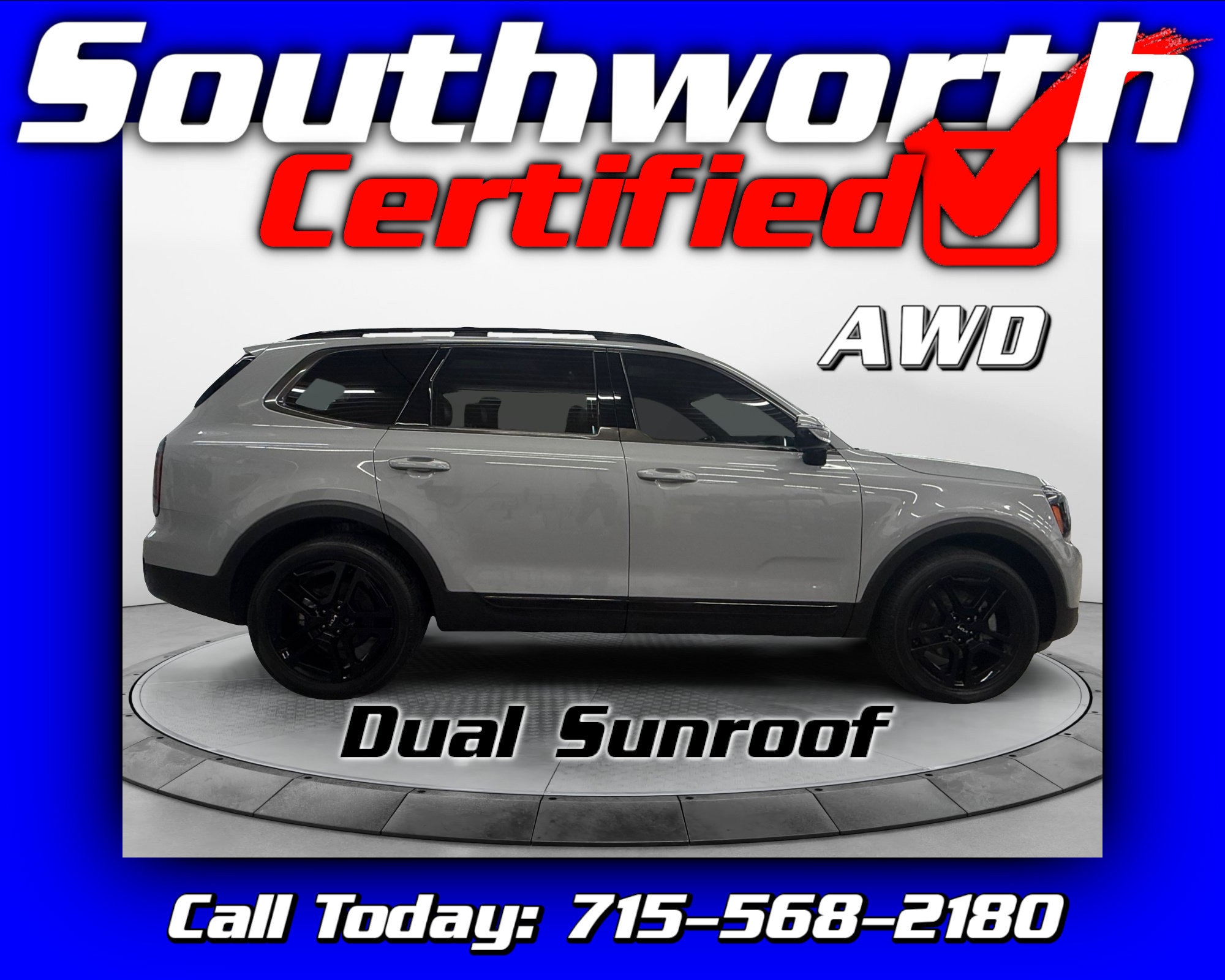 Wolf Gray 2024 Kia Telluride SUV / Crossover All-Wheel Drive Automatic