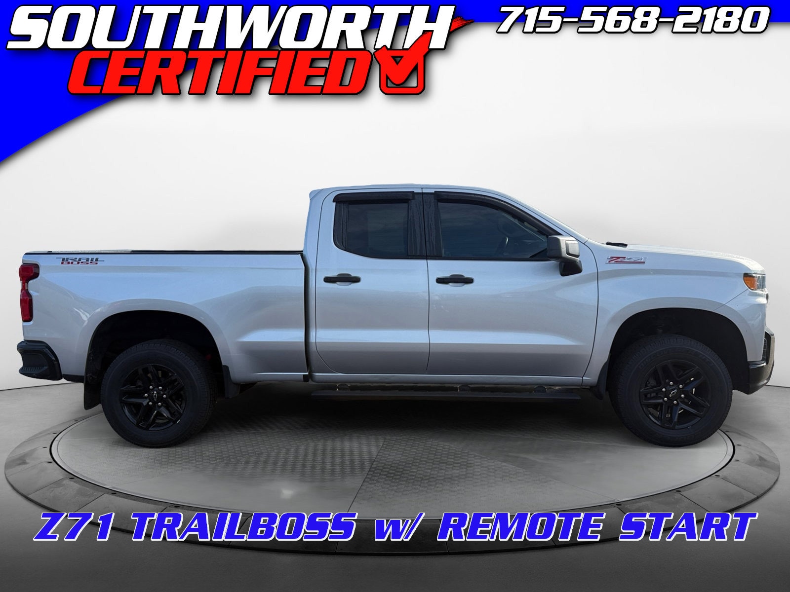 Silver Ice Metallic 2020 Chevrolet Silverado 1500 Pickup Truck Four-Wheel Drive Automatic