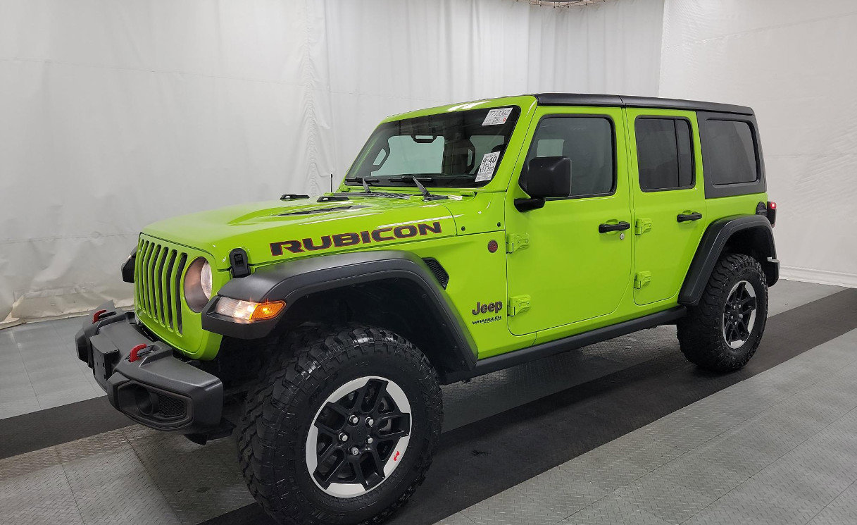 Used 2021 Jeep Wrangler Unlimited Rubicon with VIN 1C4HJXFN4MW816501 for sale in Bloomer, WI