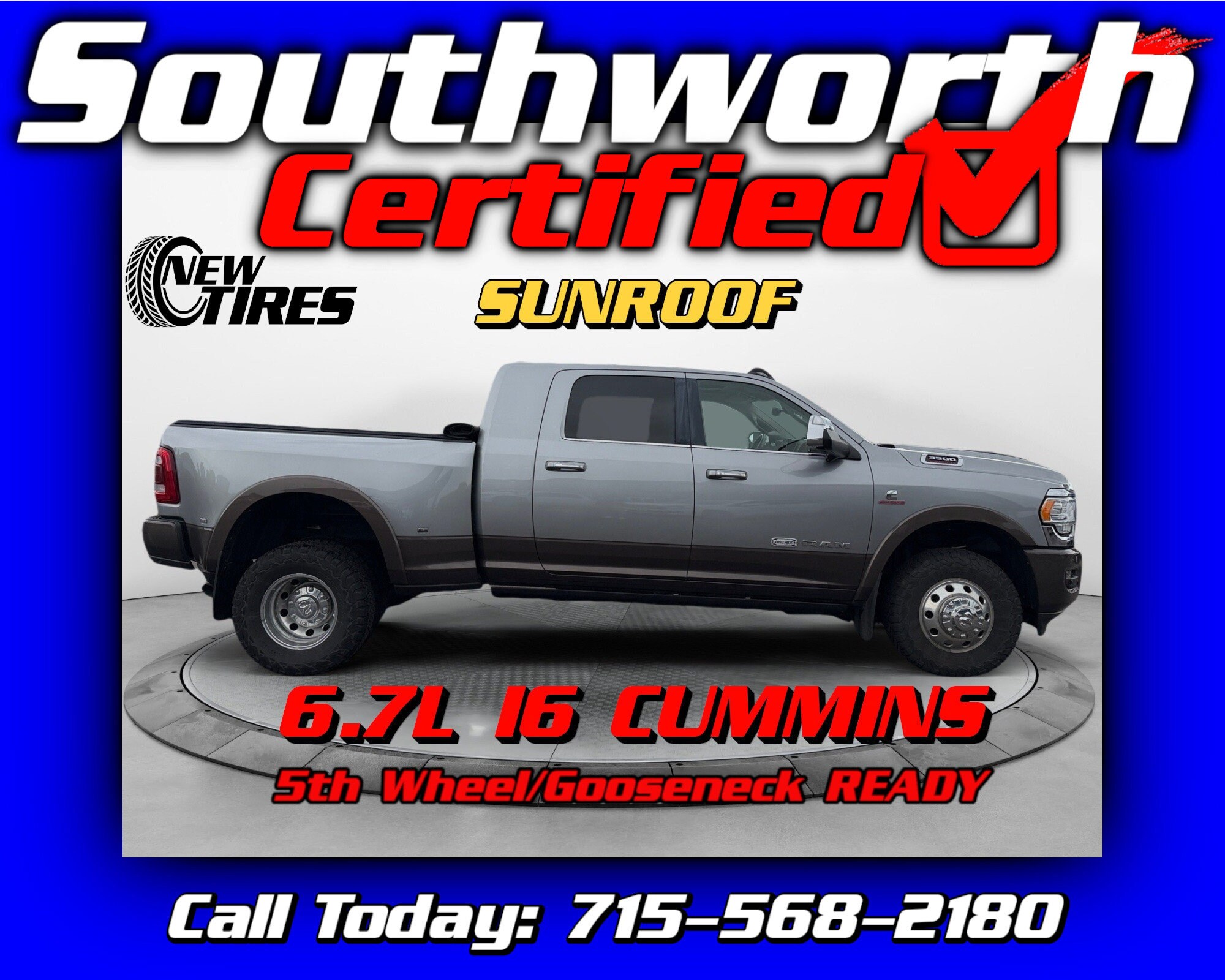 2021 RAM 3500 Limited Longhorn Mega Cab DRW 4WD