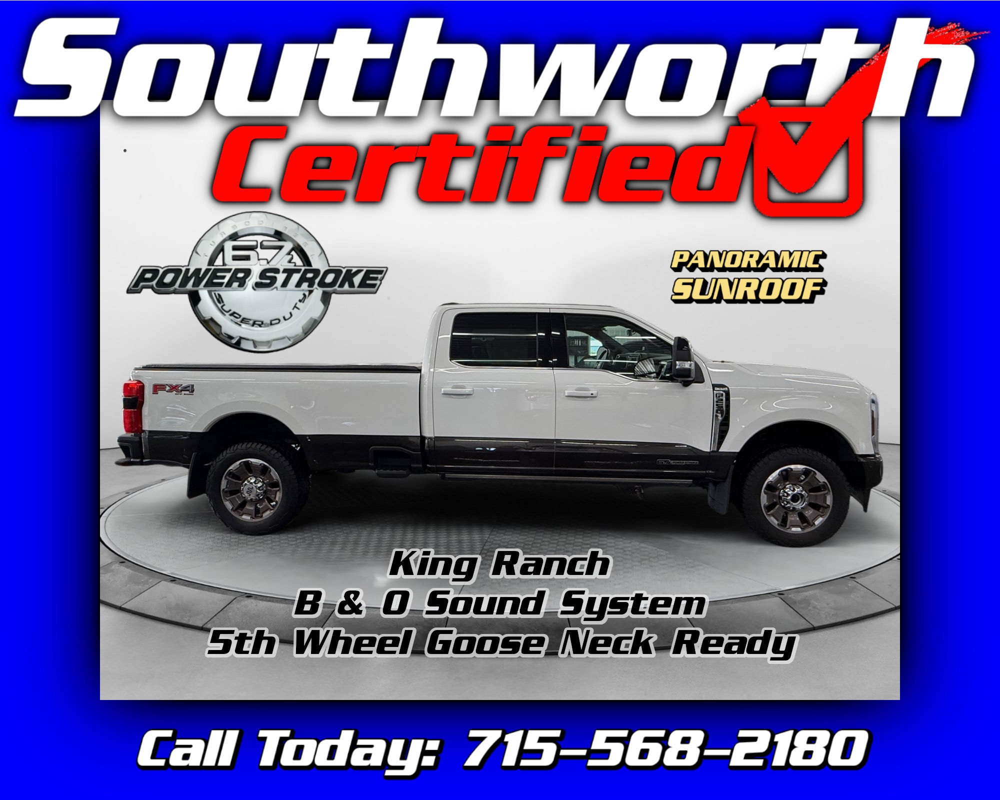 White 2024 Ford F-250 Super Duty Pickup Truck Four-Wheel Drive Automatic