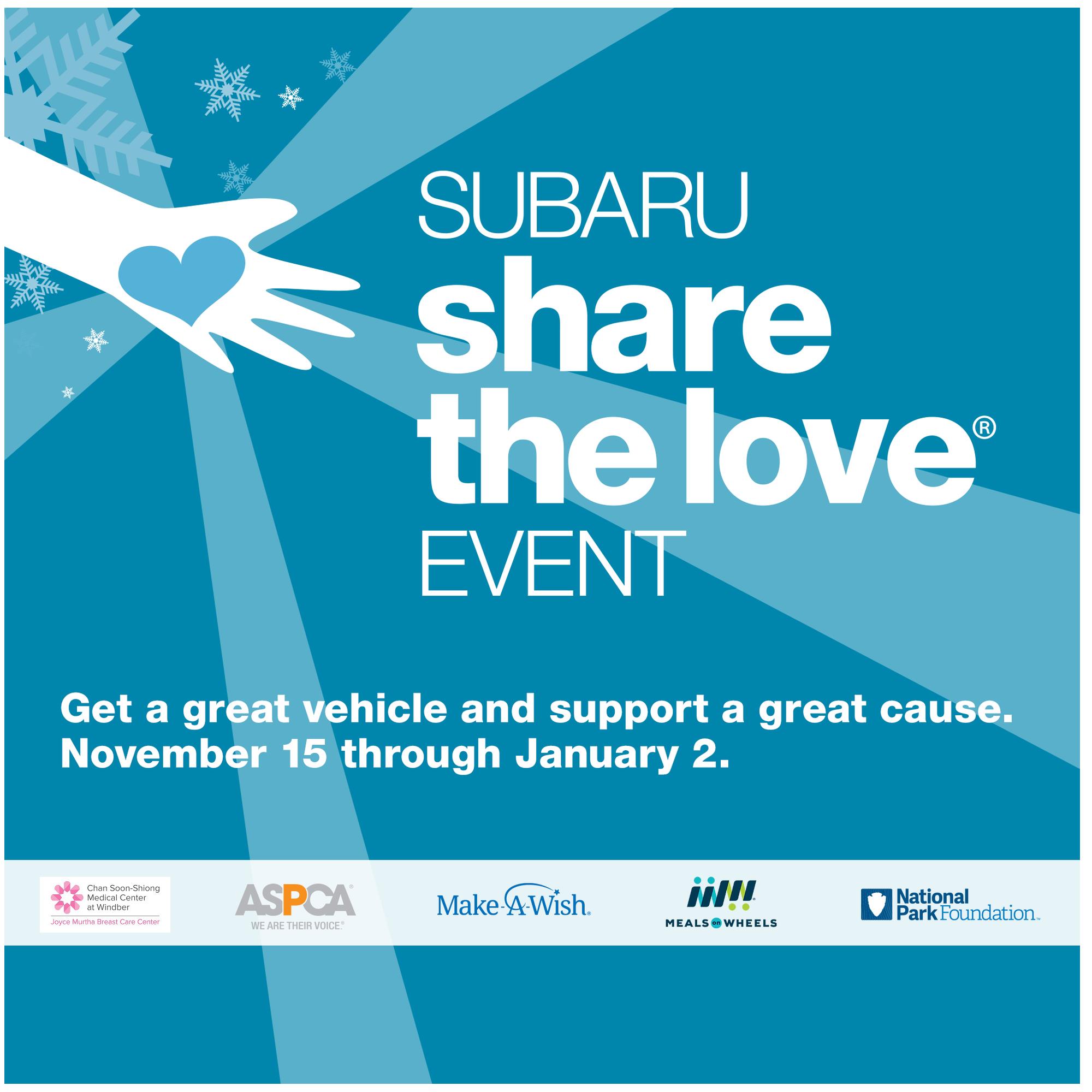 The Subaru Share the Love Event Charities