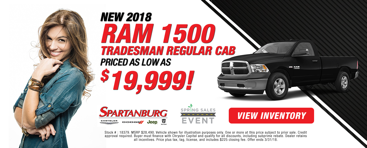 New & Used Chrysler, Dodge, Jeep & RAM Dealer Spartanburg Sales