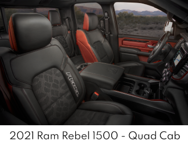 Interior view of Ram Rebel Quad Cab