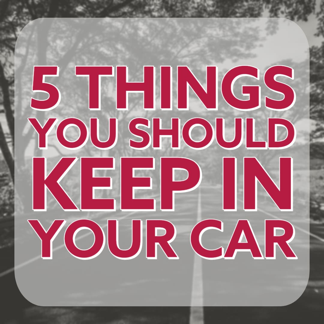 5 Things You Should Keep In Your Car in Red