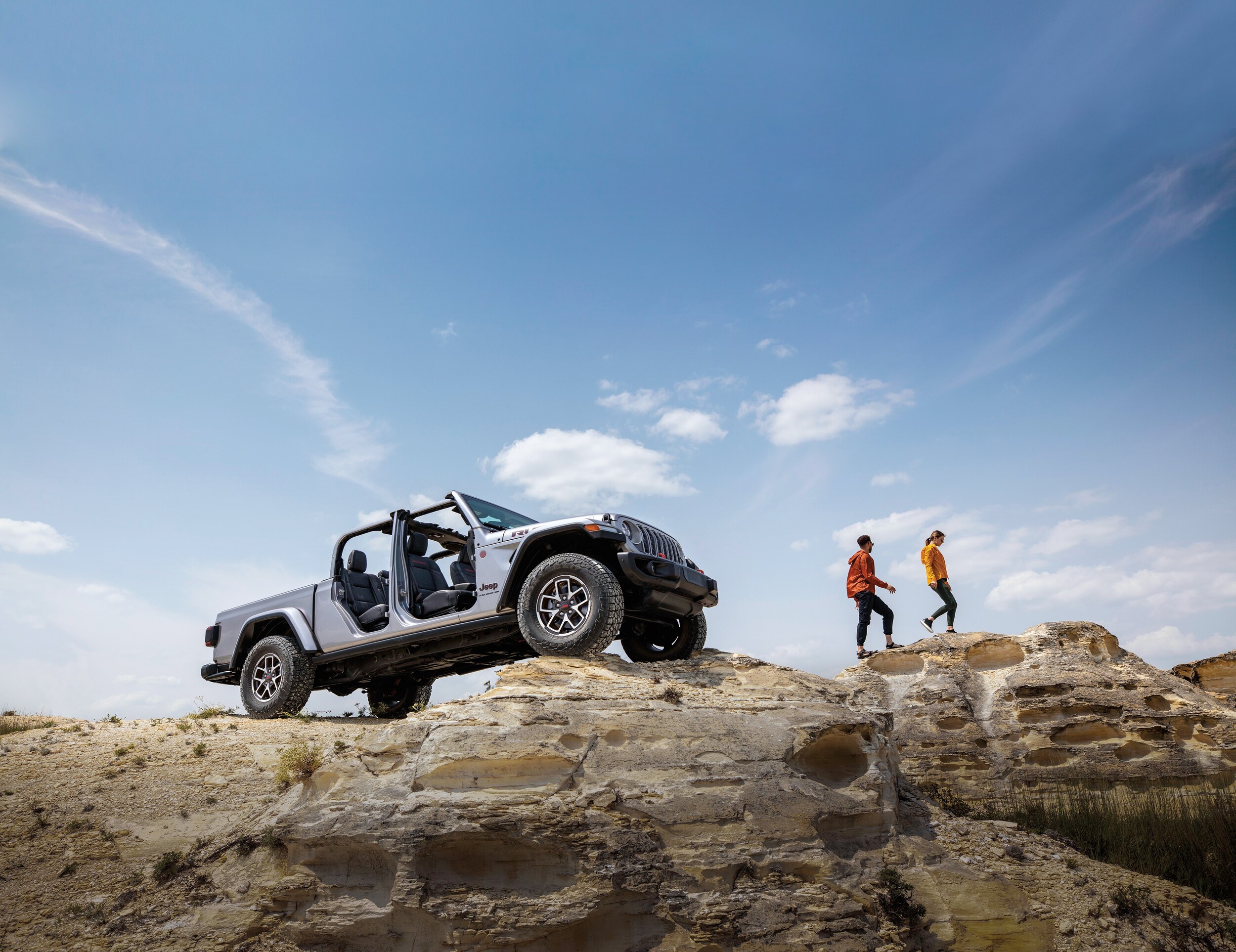 Jeep PArked on some rocks
