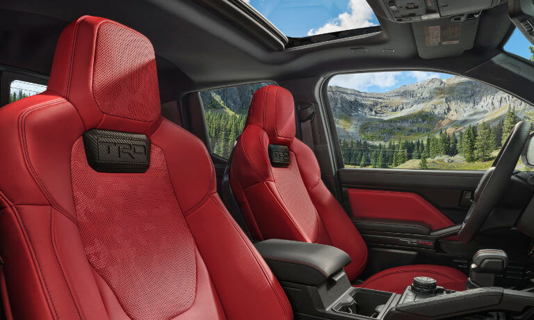 2024 Toyota Tacoma Interior Front Seats Red
