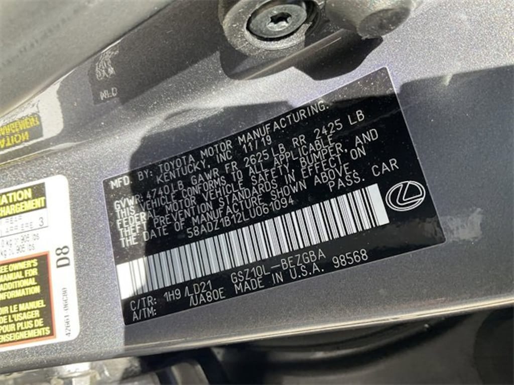 Used 2020 Lexus ES 350  Sedan