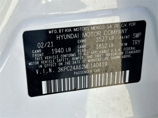 2021 Hyundai Accent SE 25
