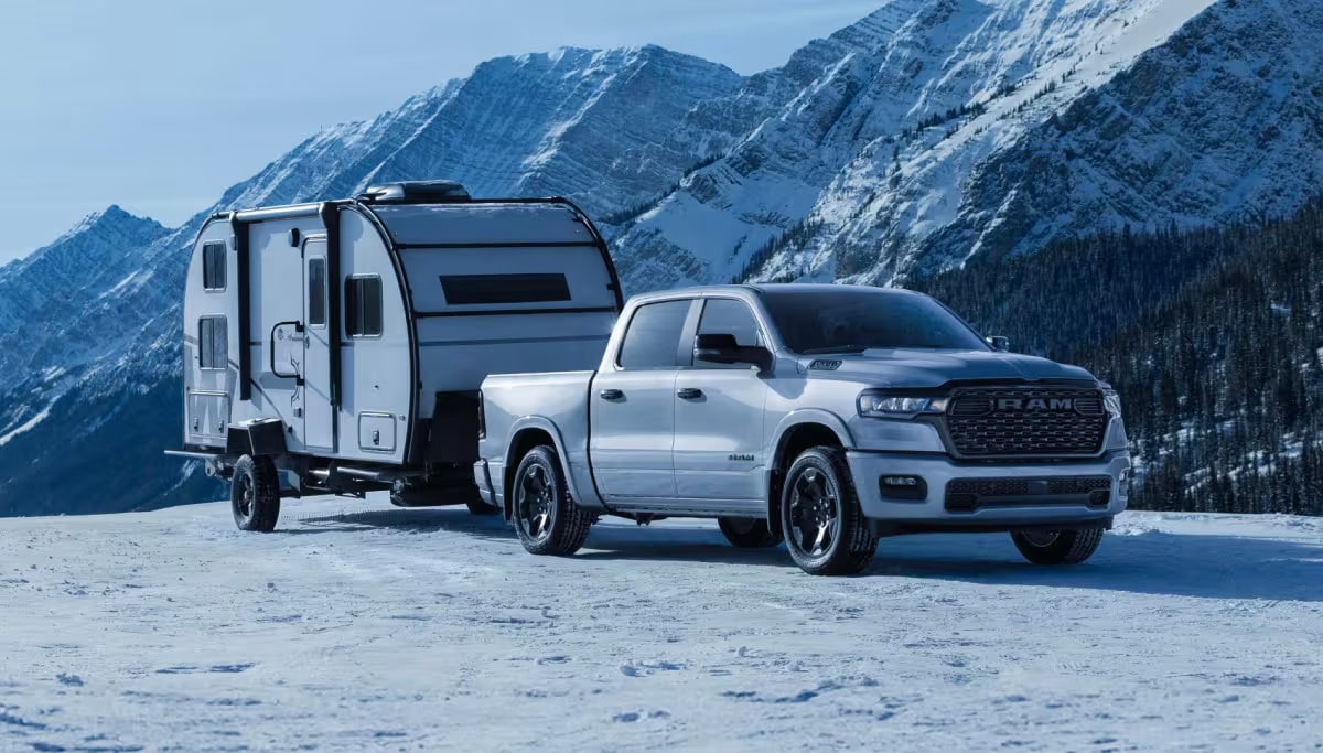 2026 Ram 1500 towing in snow