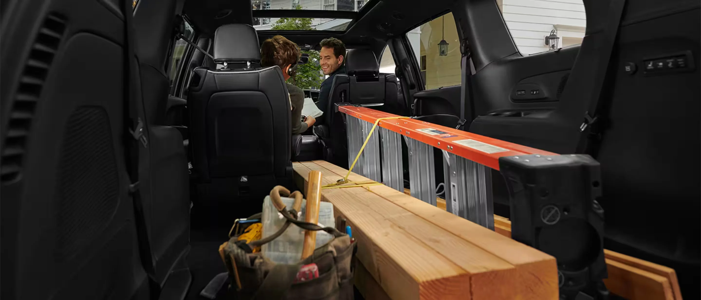 2026 Chrysler Pacifica interior with third row stowed