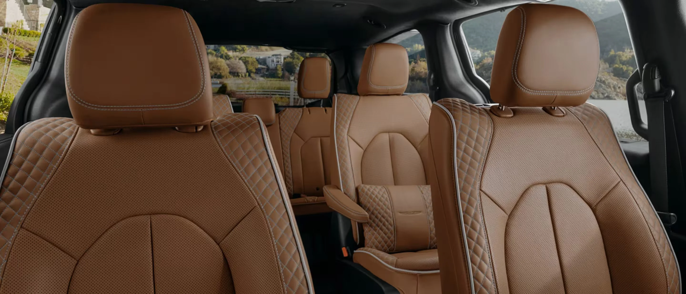 2026 Chrysler Pacifica Pinnacle interior showing all three rows of seats
