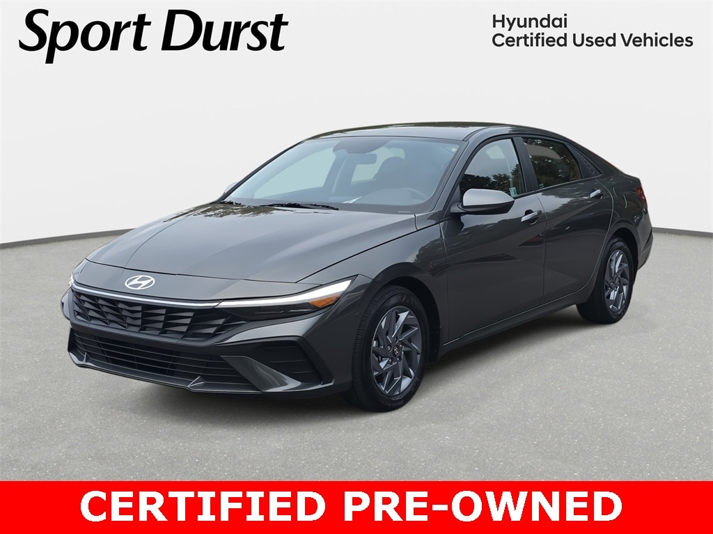Certified 2025 Hyundai Elantra Hybrid Blue Sedan