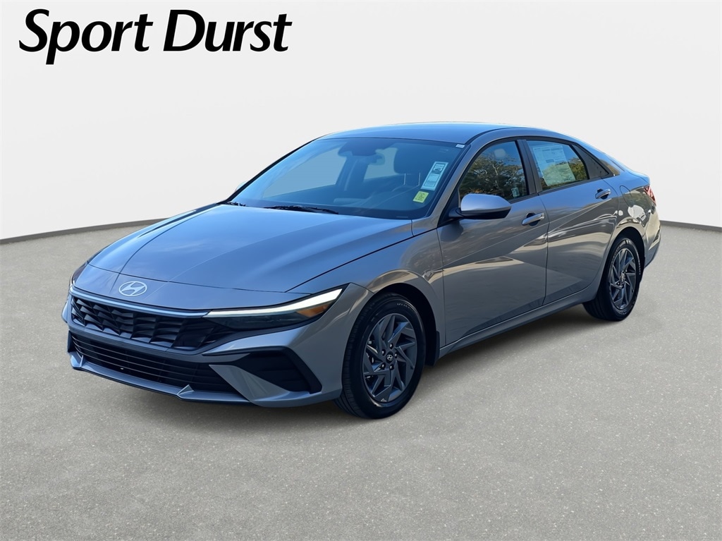 New 2026 Hyundai Elantra Hybrid Blue Sedan