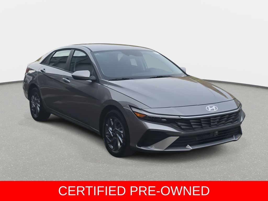 Certified 2026 Hyundai Elantra Hybrid Blue Sedan