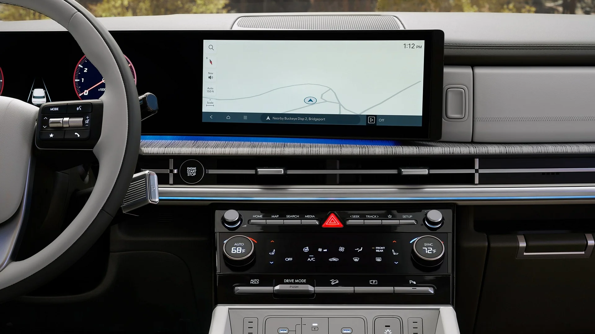 2026 Hyundai Santa Fe 12.3-inch touchscreen with available navigation