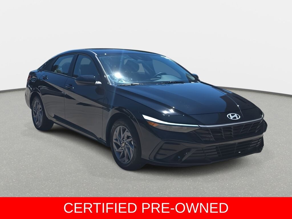 Certified 2026 Hyundai Elantra Hybrid Blue Sedan