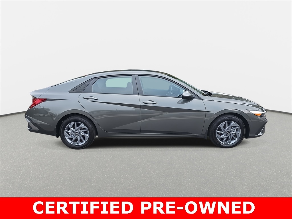 Certified 2025 Hyundai Elantra Hybrid Blue Sedan