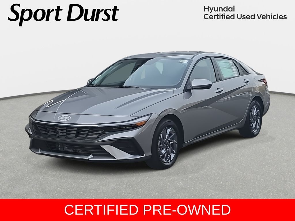 Certified 2026 Hyundai Elantra Hybrid Blue Sedan