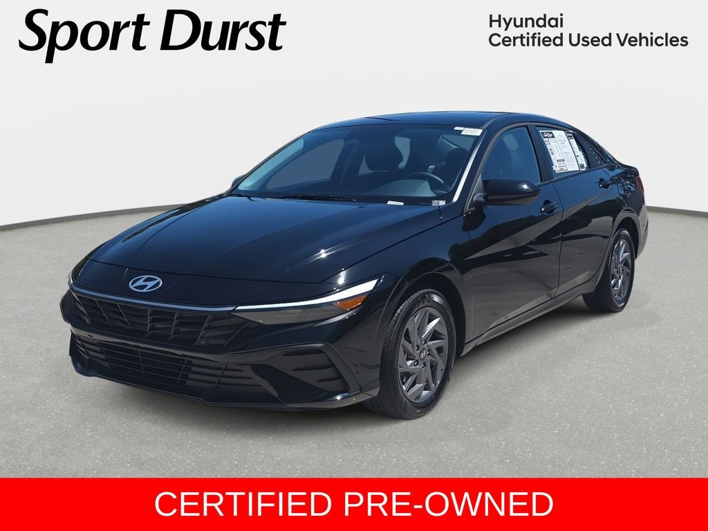 Certified 2026 Hyundai Elantra Hybrid Blue Sedan