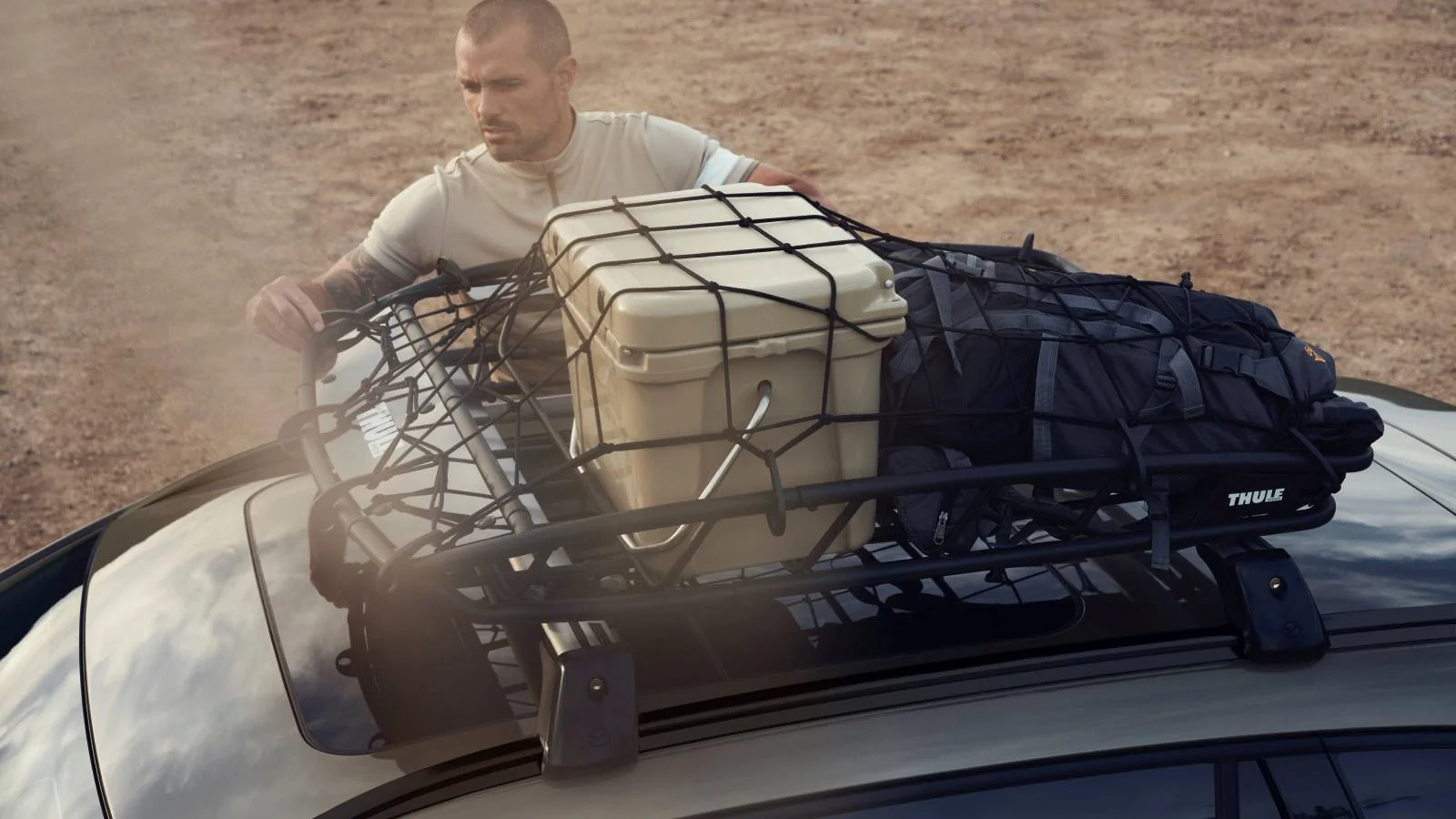 2026 Mazda CX-50 with roof luggage carrier for PCS move from Seymour Johnson AFB