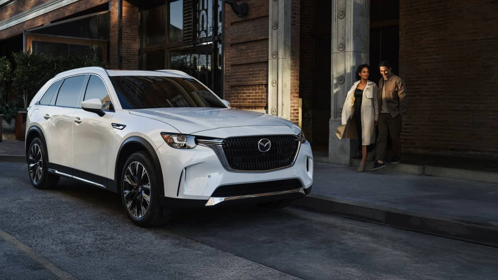 2026 Mazda CX-90 three-row SUV in white, available at Sport Durst Mazda of Goldsboro, NC