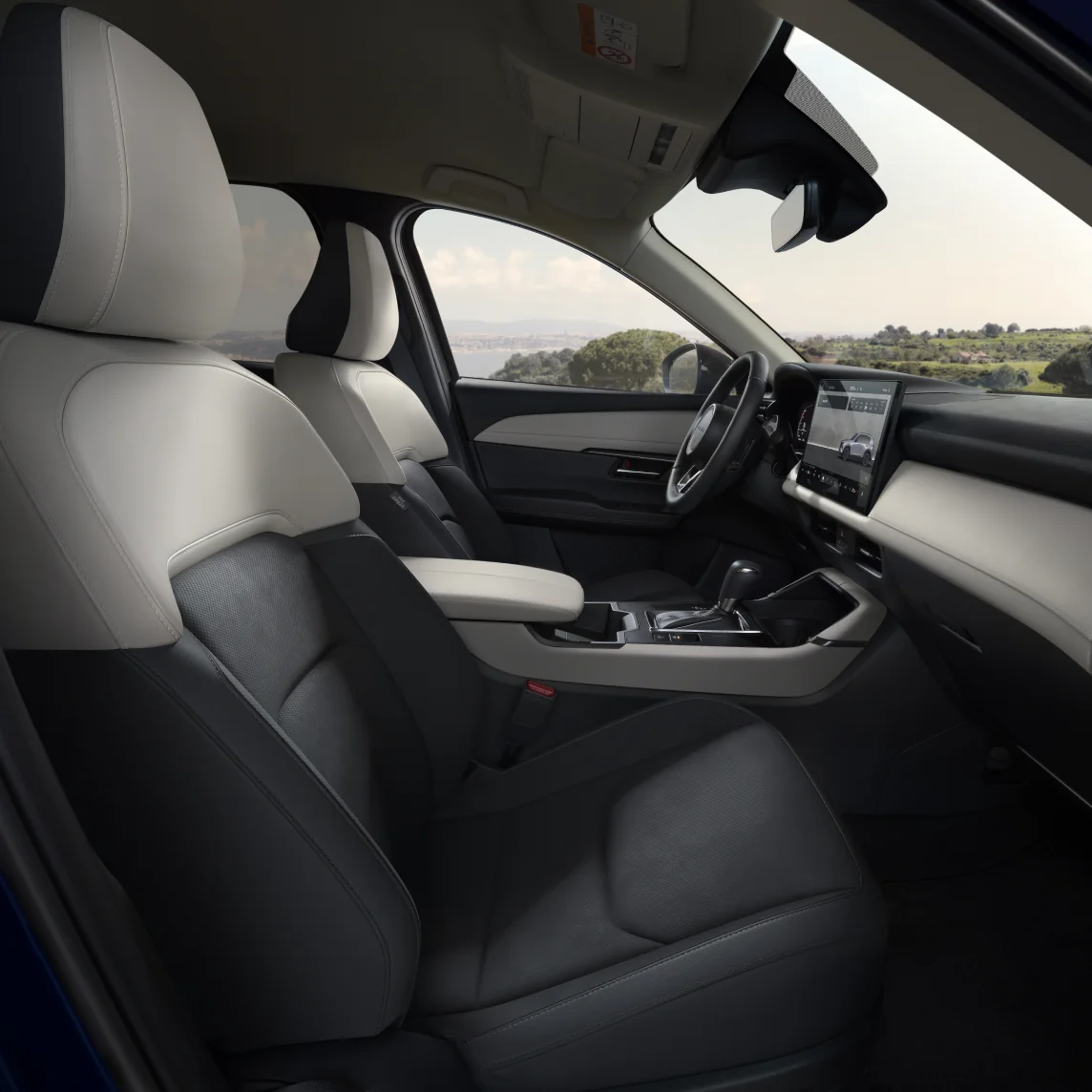 2026 Mazda CX-5 panoramic moonroof interior view open shade