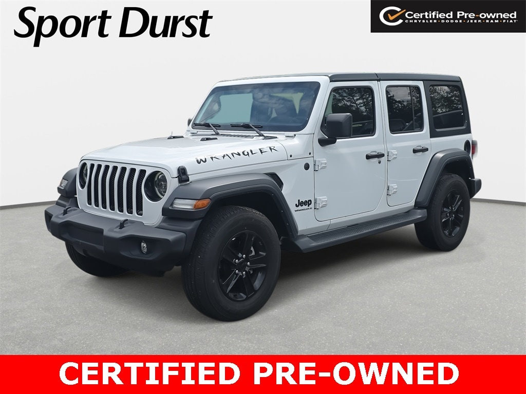 Certified 2023 Jeep Wrangler 4-Door Altitude with VIN 1C4HJXDG8PW616097 for sale in Durham, NC