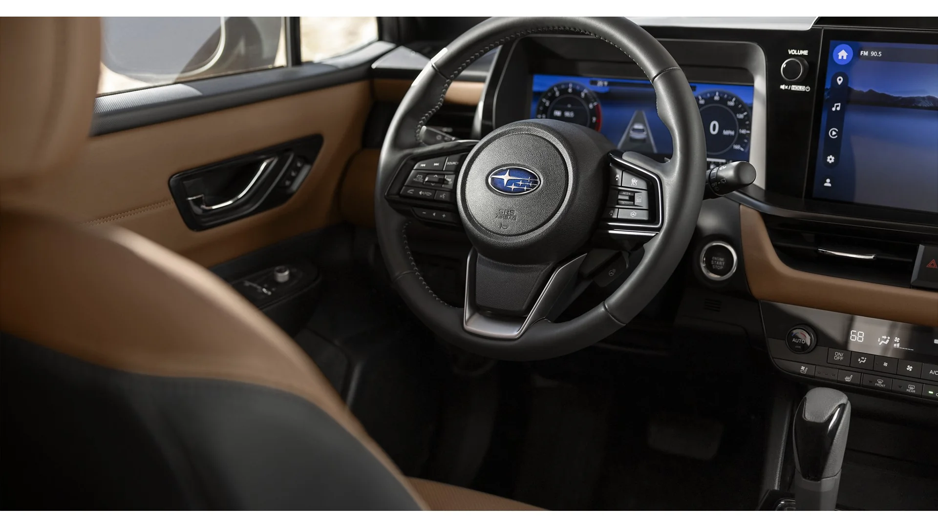 2026 Subaru Outback Touring interior in Java Brown Nappa leather