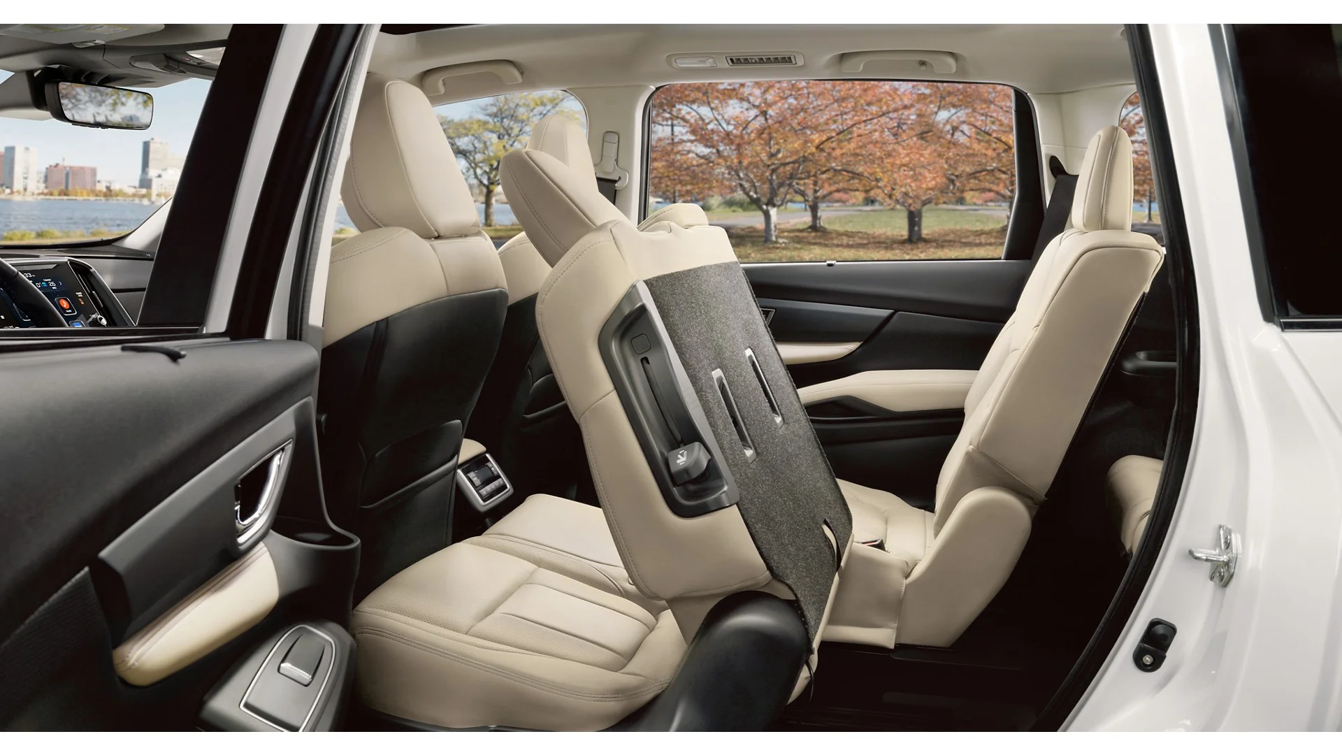 2026 Subaru Ascent second row seatback tilt and slide forward for third row access
