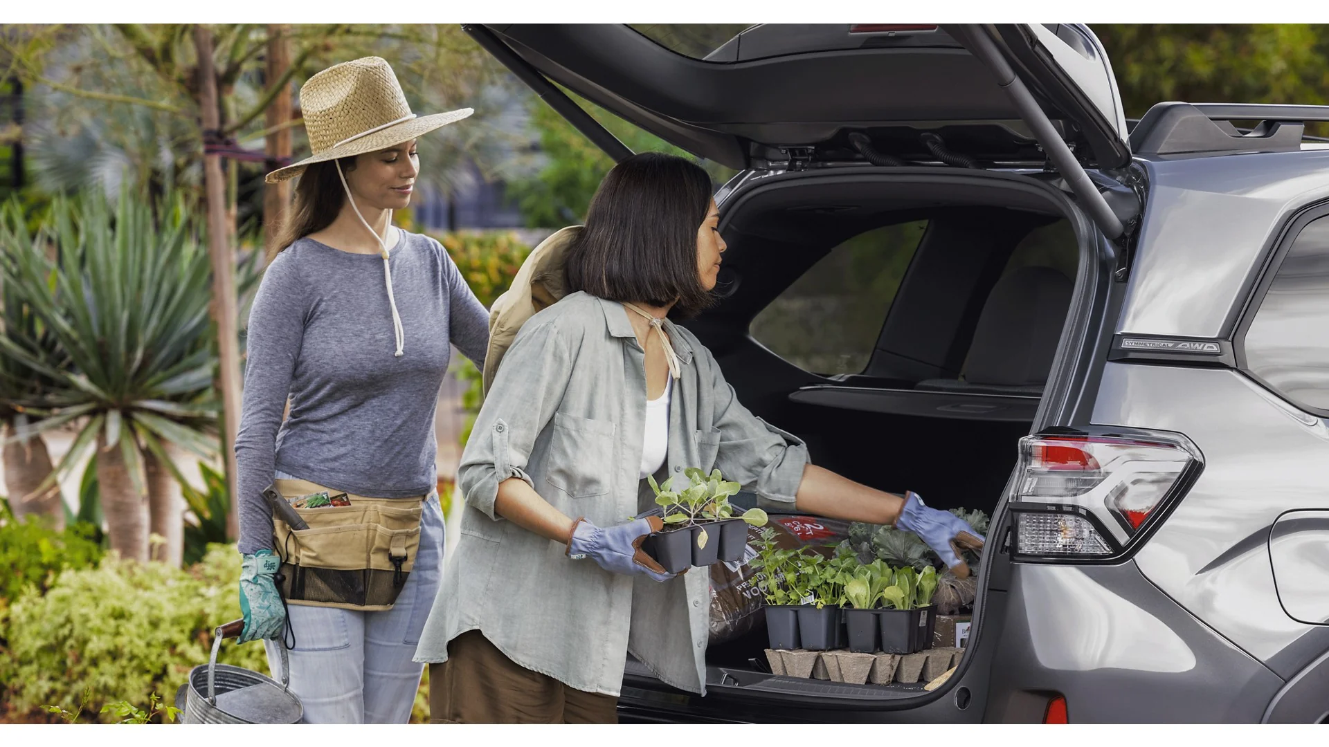 2026 Subaru Forester Premium in Magnetite Gray Pearl — AWD on mixed terrain near the Crystal Coast