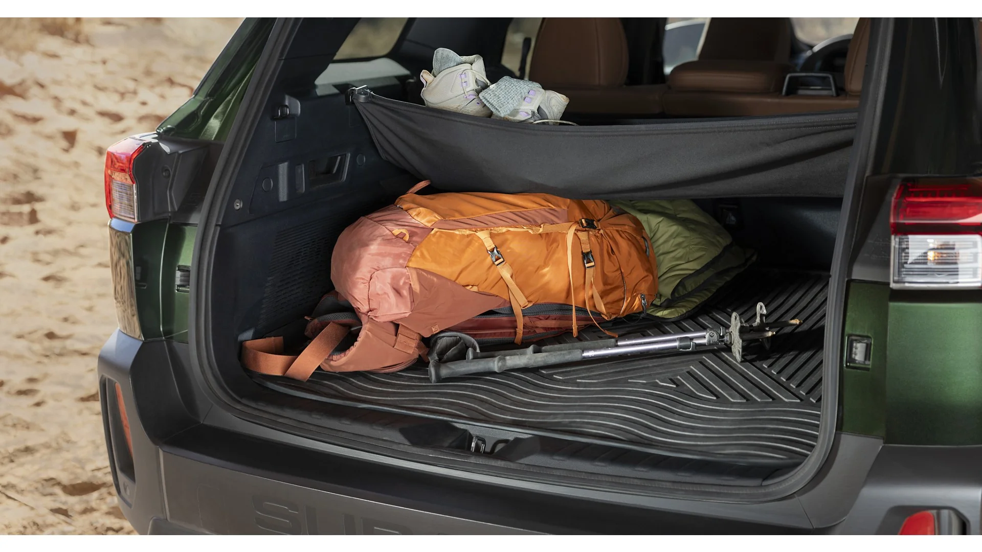 2026 Subaru Outback spacious cargo area with multi-use cargo cover