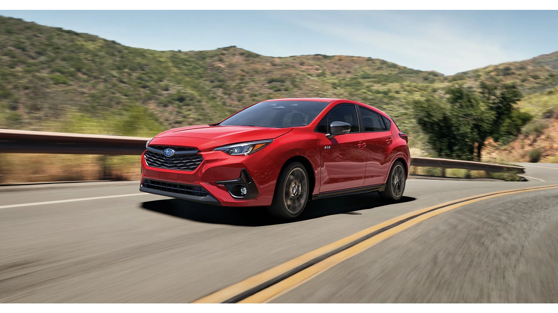 Subaru Impreza RS in red, available near Swansboro