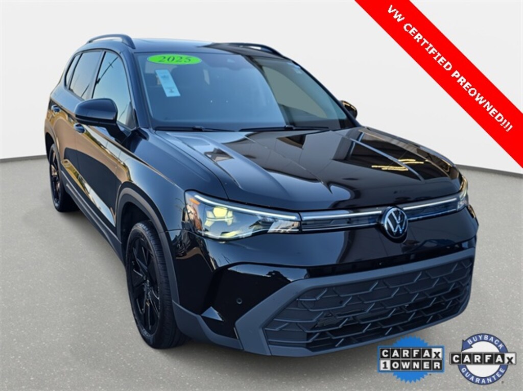 Certified 2025 Volkswagen Taos 1.5T SE Black SUV