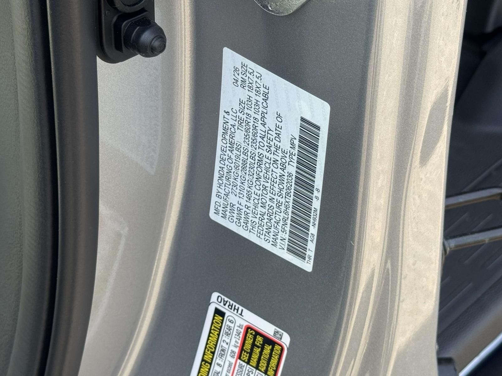 2026 Honda Odyssey EX-L - Photo 25