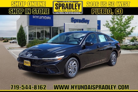 2025 Hyundai Elantra Hybrid Blue Sedan