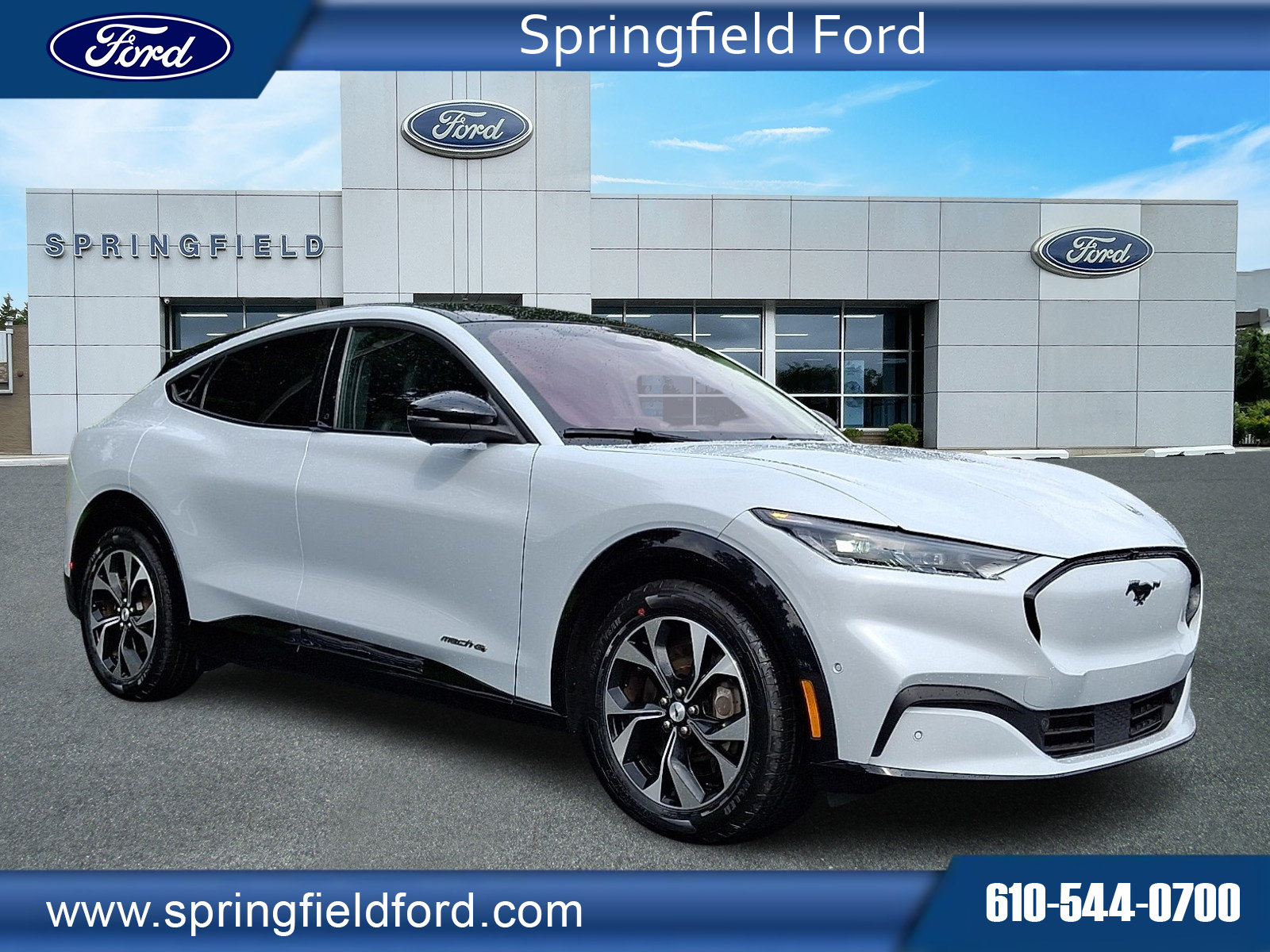 Certified 2023 Ford Mustang Mach-E Premium AWD with VIN 3FMTK3SS7PMA17999 for sale in Springfield, PA