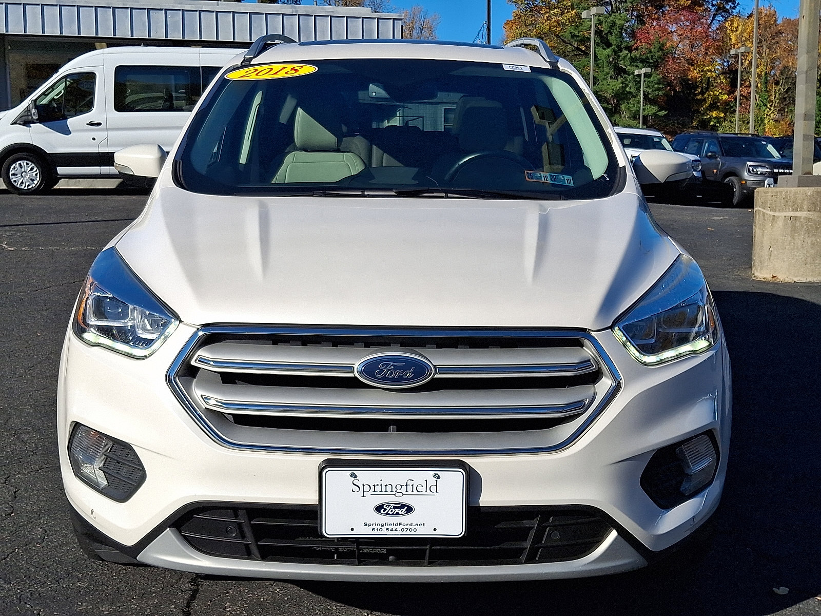 Used 2018 Ford Escape Titanium with VIN 1FMCU0J96JUA30592 for sale in Springfield, PA