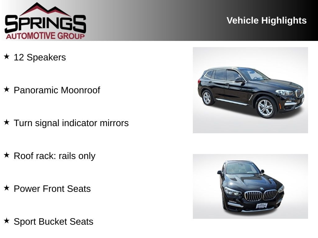 Used 2019 BMW X3 sDrive30i SUV