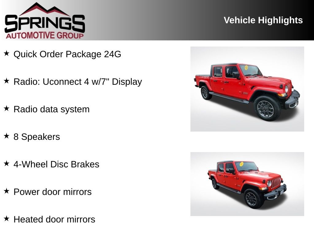 Used 2021 Jeep Gladiator Overland Truck Crew Cab