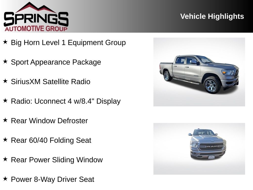 Used 2020 Ram 1500 Big Horn/Lone Star Truck Crew Cab