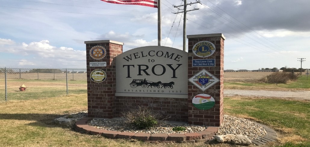 Welcome Sign Troy Grove, IL