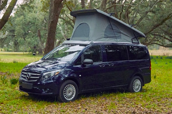 Exterior shot of a Sprinter.