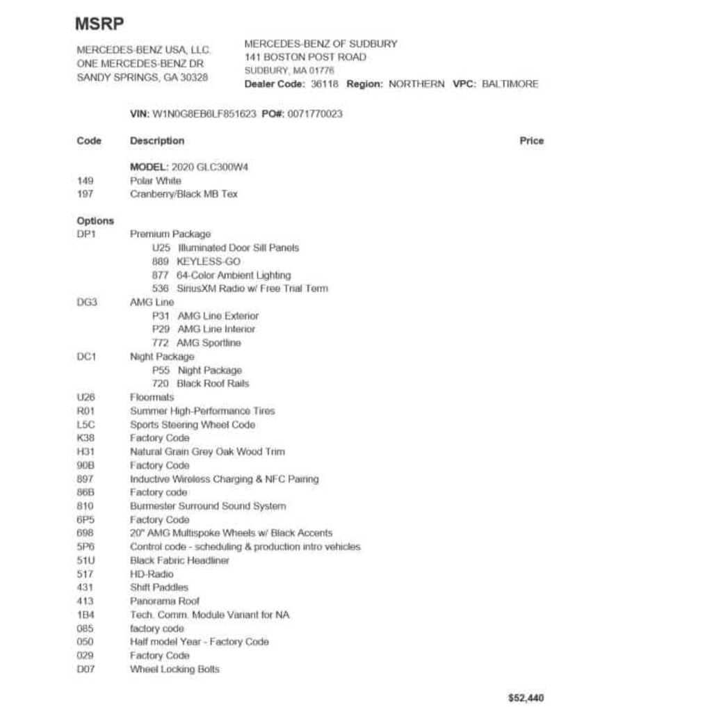 Used 2020 MercedesBenz GLC 300 For Sale at Herb Chambers Chevrolet